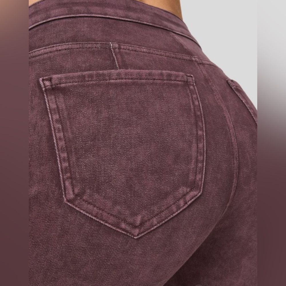 HALARA Women's Wide Leg Jeans in Rich Maroon - Picture 7 of 16